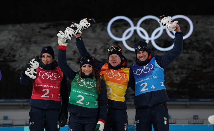 Lisa Vittozzi, Dorothea Wierer, Lukas Hofer e Dominik Windisch - Photo: Pentaphoto / Giovanni Auletta