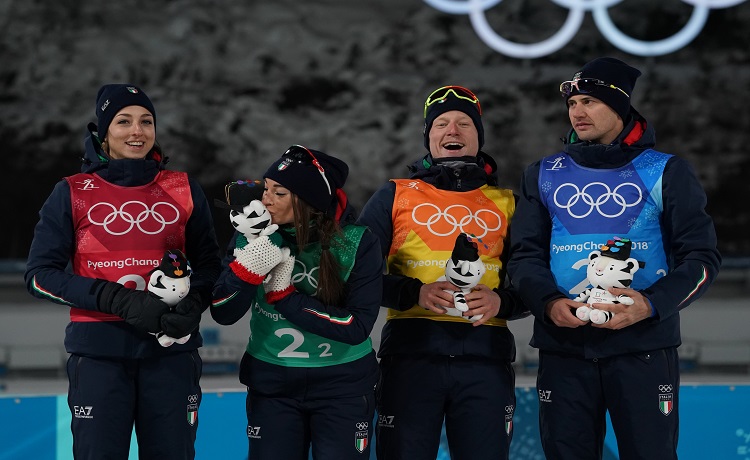 Lisa Vittozzi, Dorothea Wierer, Lukas Hofer e Dominik Windisch - Photo: Pentaphoto / Giovanni Auletta