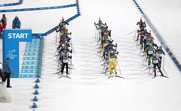 Mass start biathlon a PyeongChang - Foto Pentaphoto / Giovanni Auletta