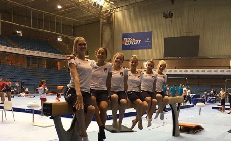 Giada Grisetti, Caterina Cereghetti, Francesca Linari, Lara Mori e Martina Basile Ginnastica artistica Tarragona 2018