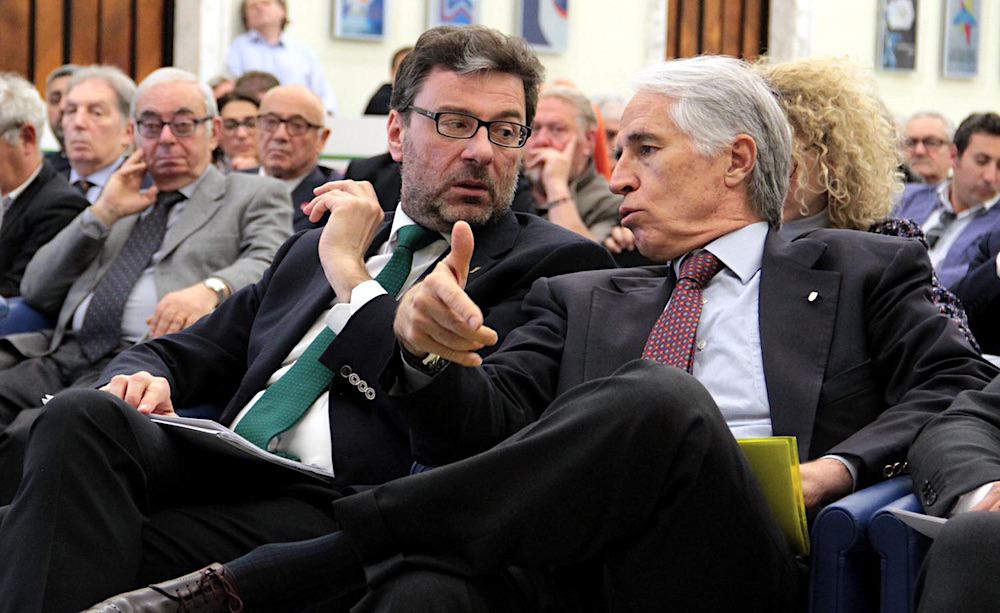 Giancarlo Giorgetti e Giovanni Malagò