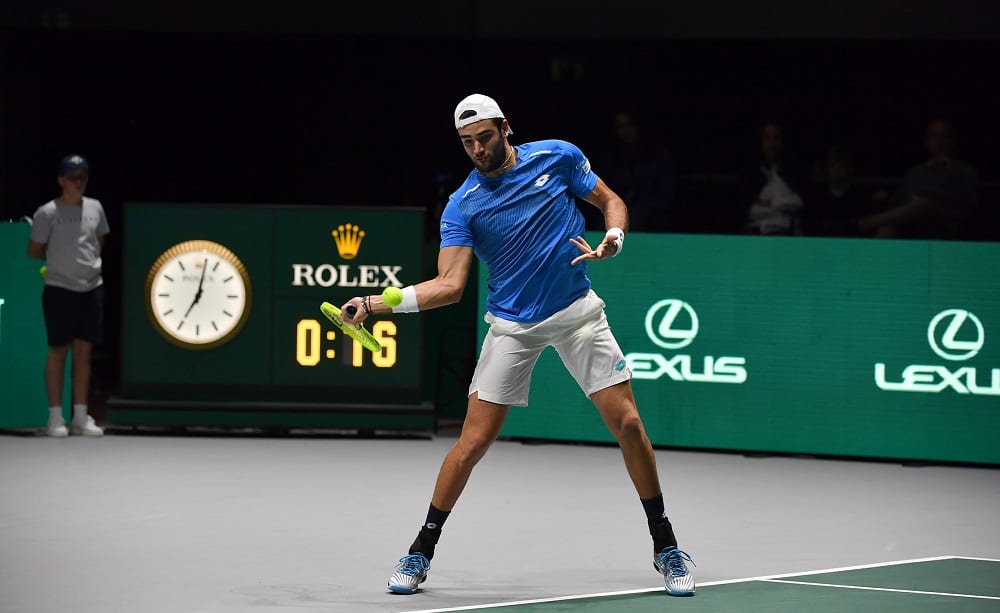 Matteo Berrettini, Finali Coppa Davis 2019 - Foto Ray Giubilo