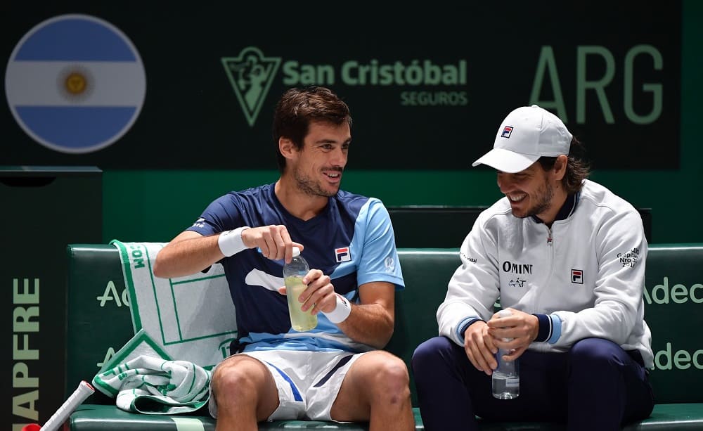 Guido Pella e Gaston Gaudio: finali Coppa Davis - Foto Ray Giubilo