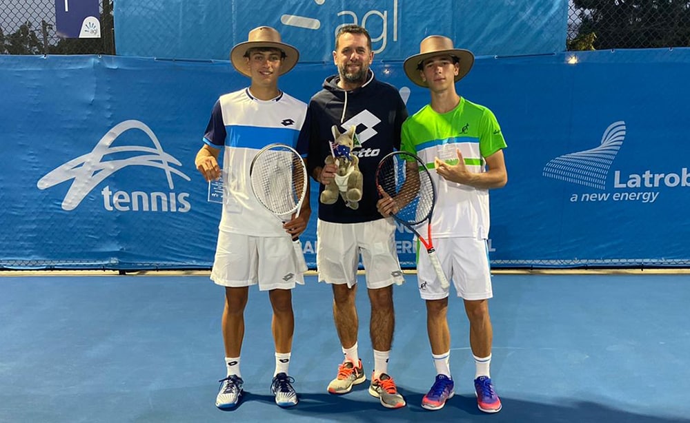 Falvio Cobolli, Stefano Cobolli e Matteo Gigante - Foto Sportface