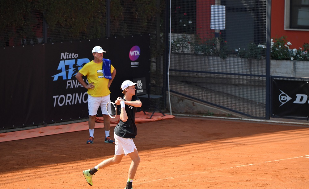 Jannik Sinner e Riccardo Piatti- Foto Ray Giubilo