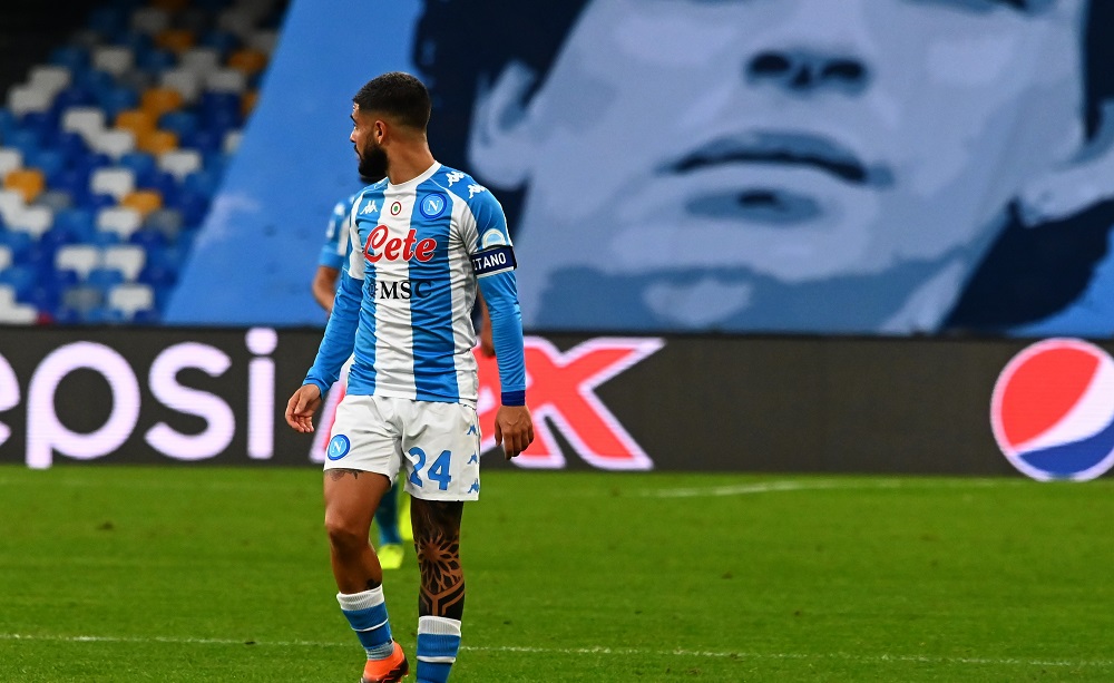 Lorenzo Insigne con Maradona sullo sfondo, Napoli - Foto Antonio Fraioli