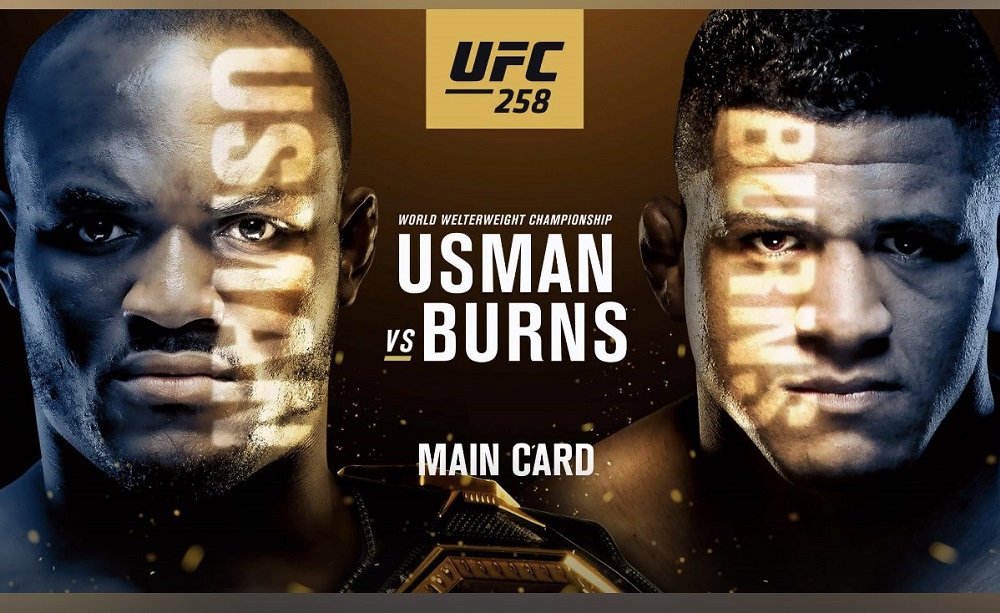 Kamaru Usman vs Gilbert Burns Ufc 258, locandina ufficiale