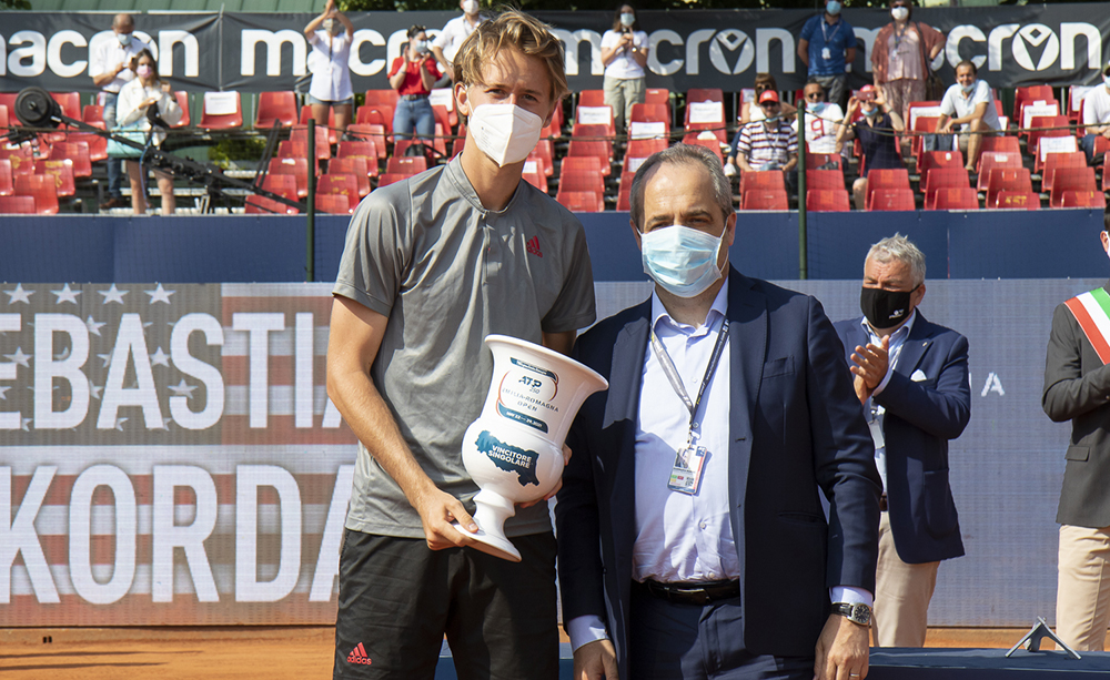 Sebastian Korda e Giammaria Manghi (Regione Emilia-Romagna) - Foto Marta Magni/MEF Tennis Events