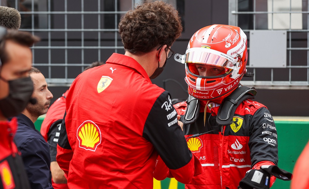 Mattia Binotto e Charles Leclerc