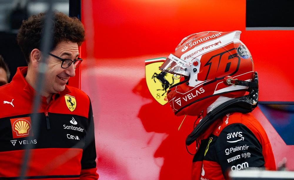 Mattia Binotto e Charles Leclerc