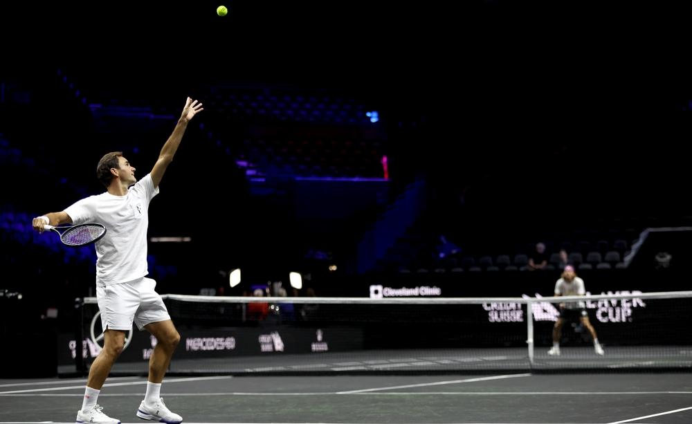 Roger Federer e Stefanos Tsitsipas, Laver Cup 2022