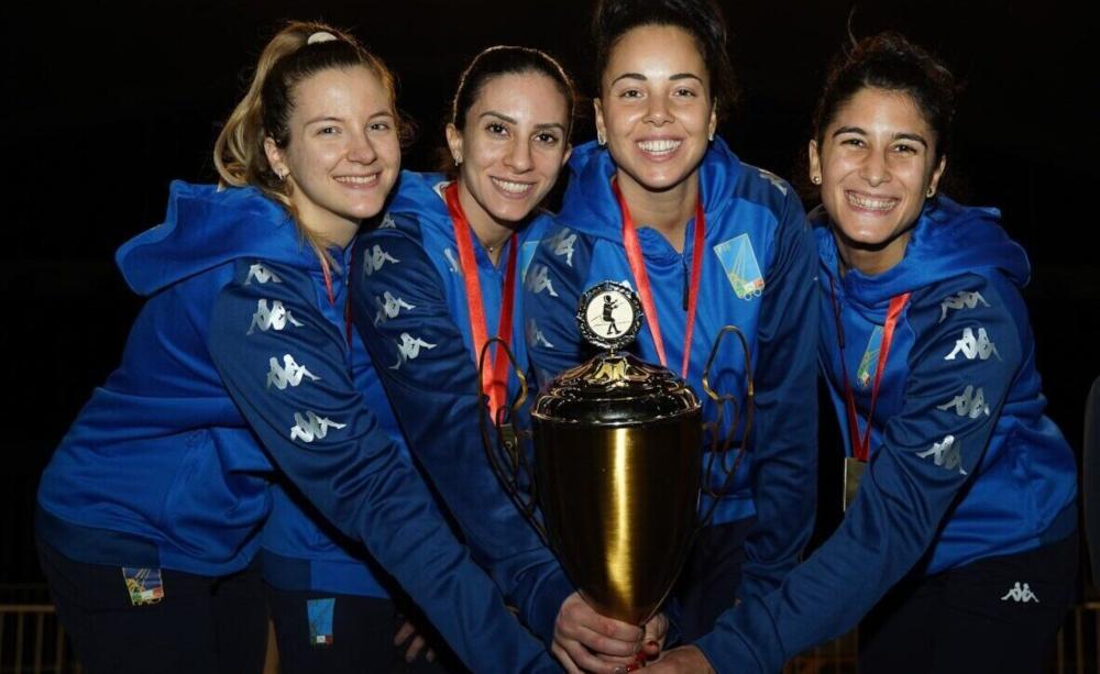 Alice Volpi, Francesca Palumbo, Martina Favaretto e Erica Cipressa - Squadra fioretto femminile